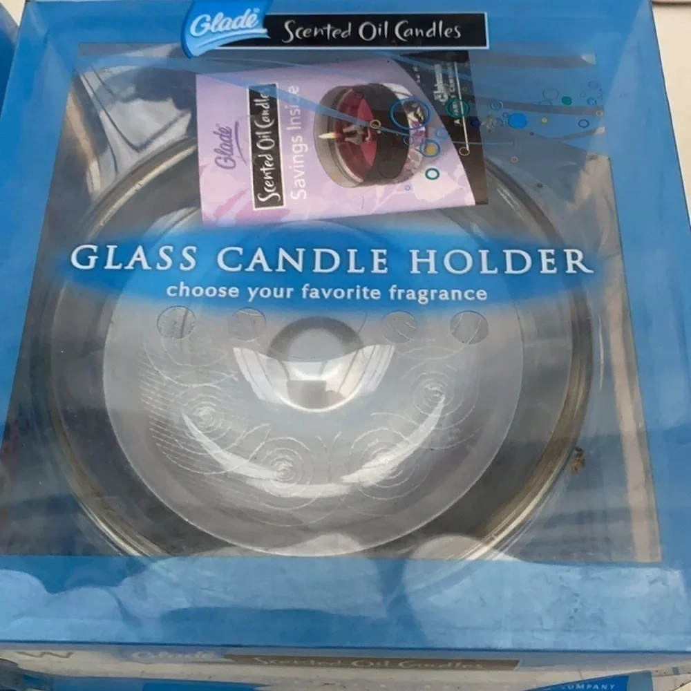 3/$20.  Glade Glass Candle Holder Bundle for Scented Oil